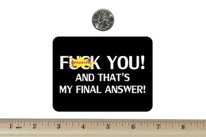3 x 4 Biker Refrigerator Magnet F*** You And That's BM236 - Picture 1 of 1