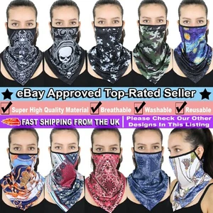 NECK GAITER TUBE FACE MASK COVER SCARF BIKER CYCLING SKI SNOOD BANDANA BALACLAVA - Picture 1 of 137