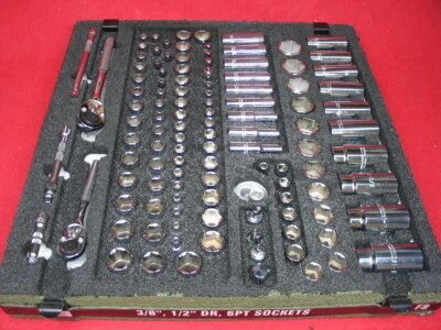 PROTO professional Socket Set 3/8" , 1/2' DR , 6PT Sockets(116 pc) - Image 1 of 4