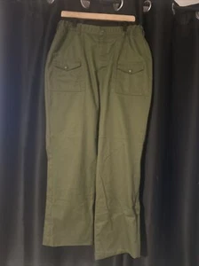 Boy Scouts of America Elastic 6 Pocket Cargo Pants Waist 36 Inseam 31 Hem 6 1/2 - Picture 1 of 9