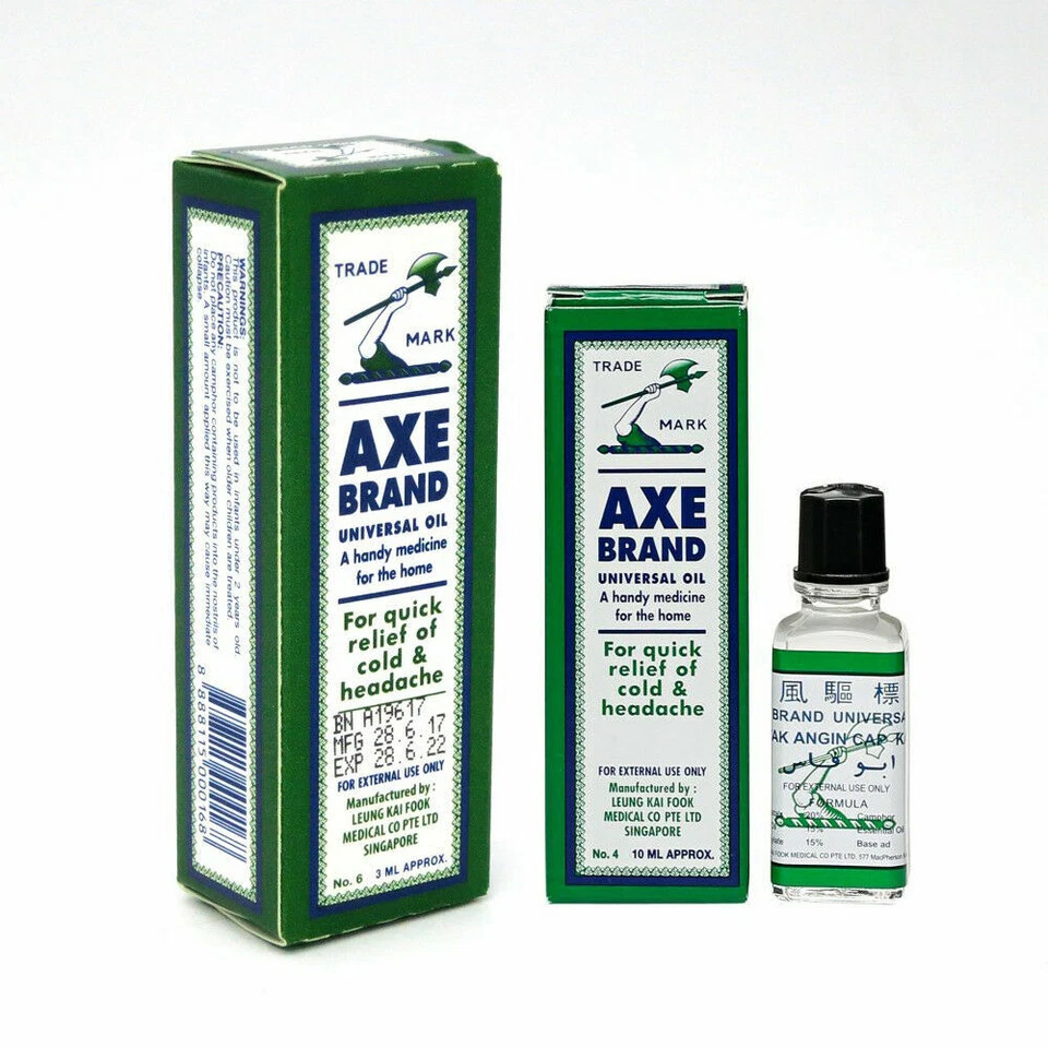 Aceite universal marca AXE 3, 5, 10, 14, 28 56 ML alivio rápido frío y dolor de cabeza original