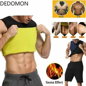 MEN Gym Workout Vest Fat Burn Sauna Sweating Tank Top Tummy Control Shapewear - Picture 1 of 12