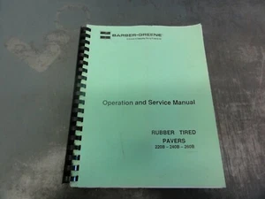 Barber-Greene 220B 240B 260B gummireifte Fertiger Betriebs- und Serviceanleitung - Bild 1 von 5