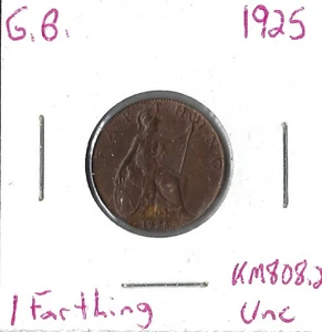 Coin Great Britain Farthing 1925 KM808.2, George V - Picture 1 of 3