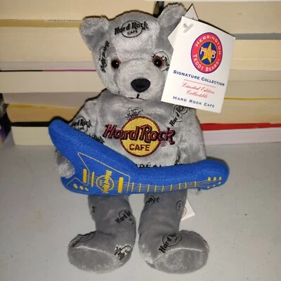 Hard Rock Cafe Montreal Stuffed Plush Herrington Teddy Bear Limited Edition Tag  - Image 1 of 3