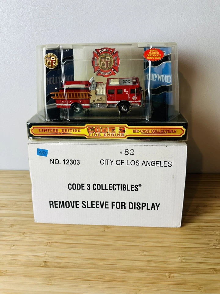 Code 3  - 1/64 ~ Seagrave Pumper  82 - LA Hollywood Red  (12303)  MIB - Image 1 of 1