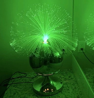 Lámpara cromada en aerosol de color giratorio movimiento fibra óptica Fantasia Sunburst 4000 de colección Foto 1 de 4