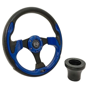 GTW 12.5 Inch Blue Rally Golf Cart Steering Wheel for Yamaha (1996-Up) - Picture 1 of 3