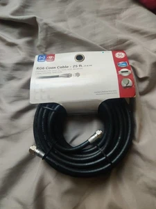 GE RG6 Coax Cable, 25', Black, FREE SHIPPING - Picture 1 of 2