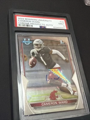 2022 Bowman University Chrome - Chrome Prospect Autographs Cameron Ward #34 PSA9 - Image 1 of 2