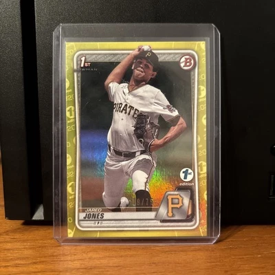 2020 Bowman Draft 1st Edition Gold Foil /75 Jared Jones BD-70 Pittsburgh Pirates - Image 1 of 2