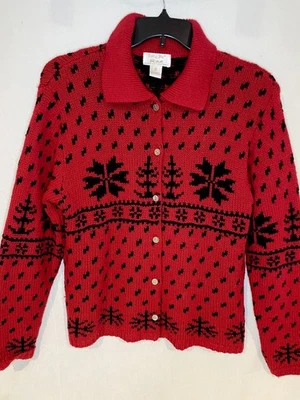 Suéter Tally Ho Natal Vermelho Tamanho X-Grande Acrílico Pollock Vintage - Imagem 1 de 4