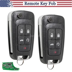 Replacement for Chevy 2010-16 Camaro Cruze Equinox Malibu Remote Key Fob 5B Pair - Picture 1 of 10