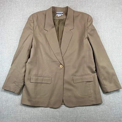 Blazer Pendleton Vintage Años 90 Para Mujer 14 Lana Tostado Hecho en EE. UU. Clásico Preppy SPOT Foto 1 de 4