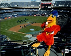 TED GIANNOULAS SIGNED 8X10 PHOTO BECKETT BAS COA SAN DIEGO CHICKEN PADRES 6 - Picture 1 of 1