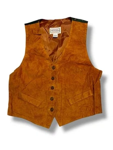 Vintage Arizona Jeans Co. gilet scamosciato donna taglia Med British Tan - Foto 1 di 2