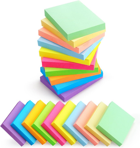 20 Pads Notes 10 Colors 1.5 x 2 Inches Small Post It Notes 100 Sheets ...