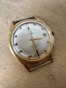 Vintage Mens Unicorn Wristwatch c1960 21J AUTOMATIC TT Swiss Made - Works Well - Foto 1 di 13