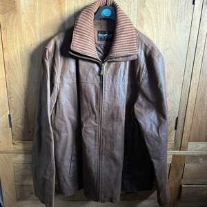 Men's Rino & Pelle Italian Leather Jacket Size 58 XXXL Tan - Picture 1 of 13