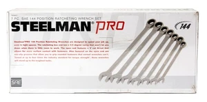 Steelman Pro 7 Pcs Standard 144 Position Ratcheting Wrench Set Part Number 78982 - Picture 1 of 4