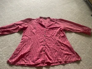 Women's Ritu Agnihotri Red Bohemian Tunic Shirt Anthropologie Size L - Picture 1 of 4