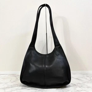 Alte Coach Ergo Shopper Schultertasche Leder schwarz Vintage gebraucht 110121 - Bild 1 von 10