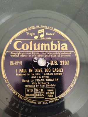 FRANK SINATRA I FALL I LOVE TO EASILY 78RPM COLUMBIA DB. 2197 - Image 1 of 4