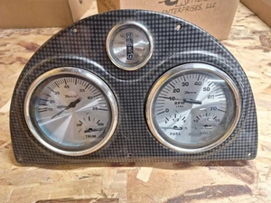 FARIA MERC TRIM 65MPH GAUGES W SILVER BEZEL CS0550, CS0556, CS0465B Carbon Fiber - Bild 1 von 8