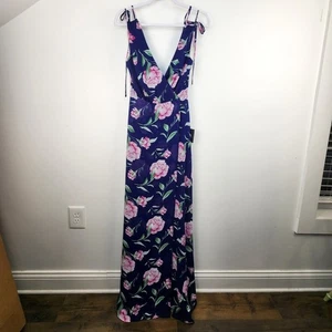 Nuevo con etiquetas Maxi Vestido Lulus Azul Marino Floral Posibilidades Románticas Sin Mangas Talla XS Rosa - Imagen 1 de 6