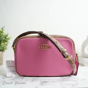 Neu mit Etikett Coach CBM24 Jamie Kameratasche aus charakteristischem Canvas pink/hellbraun - Bild 1 von 10