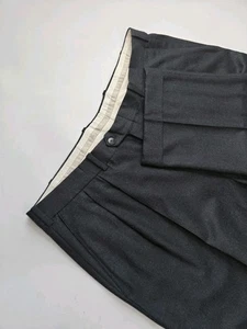 🇺🇲 JB Britches Mens Pleated Front Wool Dress Pants Made In Italy 40x28 Gray - Picture 1 of 8