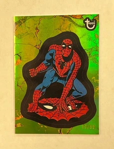 2025 Topps Comic Book Heroes Spider Man Green #49/99 - Picture 1 of 2