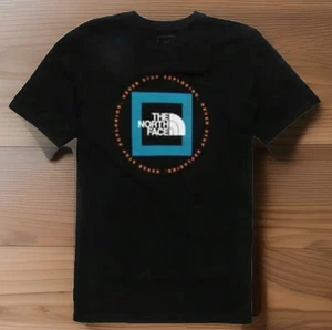 THE NORTH FACE T-Shirt Mens Large Black Never Stop Exploring Logo Crew Neck Top - Picture 1 of 10