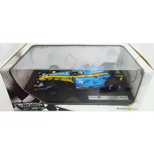 Hot WHeeLS Racing 1/18 F1 Renault R26 Fernando Alonso Blue Yellow mini car O3843 - Image 1 of 1
