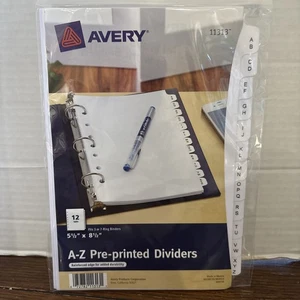 Mini divisores preimpresos de 5,5 x 8,5 pulgadas 5,5 x 8,5 pulgadas pestaña A-Z blanca - 1EA - Imagen 1 de 1