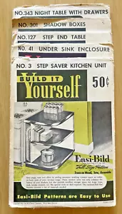 5 Stück ~ Selber bauen ~ Easi-Bild Muster ~ 50er Jahre Holzbearbeitung - Bild 1 von 12