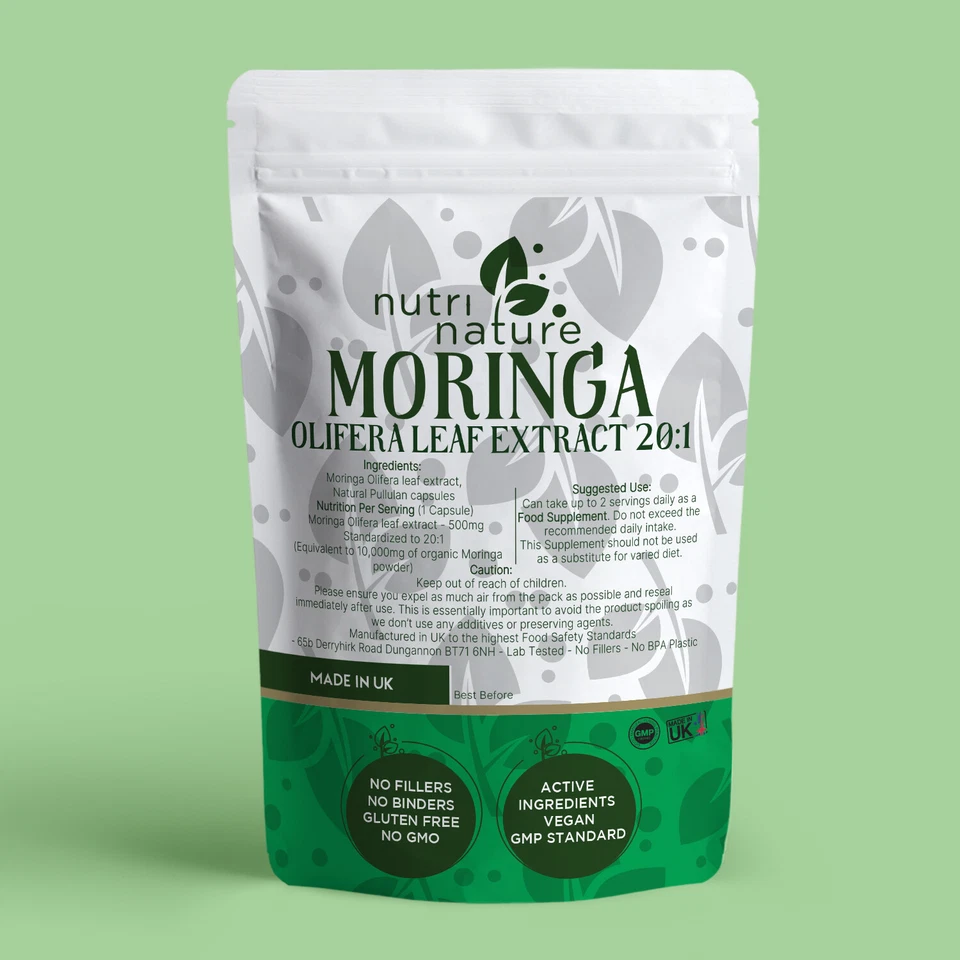 Natural Moringa Capsules 10000mg Per Capsules Natural EXTRACT POWDER