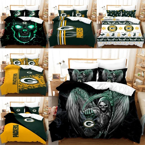 Green Bay Packers Duvet Cover Bedding Set Pillowcase Comforter Cover Quilt Cover Cover