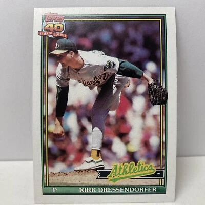 1991 Topps #35T Kirk Dressendorfer Athletics - Image 1 of 2