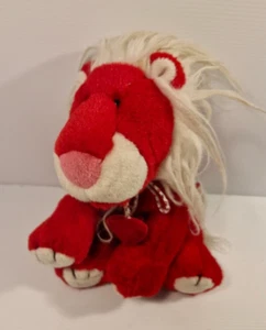 Russ Wild About You REX Red Lion Plush 21cm Soft Cuddly Toy Hearts Theme - Picture 1 of 9