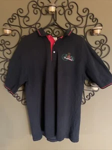 Vintage Budweiser Mens Black Lizards Polo Button Down Shirt Size XL - Picture 1 of 3