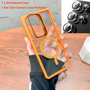 For Samsung Galaxy S25 Ultra S24 S23 S22 Kickstand Mag Safe Case +Lens Protector - Picture 1 of 14
