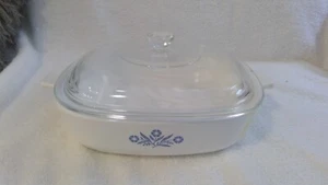 Sello trasero negro vintage 1966-69, plato para hornear Corning Ware P-9-B con tapa P-9-C - Imagen 1 de 10