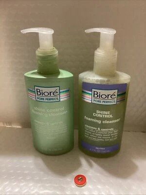 2x Biore Shine Control Face Foaming Cleanser Packaging May Vary RARE - Image 1 of 2