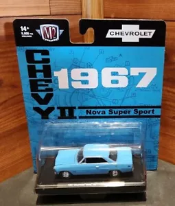 NEU IN VERPACKUNG 2024 M2 MASCHINEN AUTOFAHRER 1967 CHEVY II NOVA SS MIT STÄNDER - Bild 1 von 9