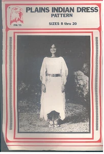 Womens Plains Native Indian Leather Dress Eagles View PM 75 Sewing Pattern CUT - Picture 1 of 2