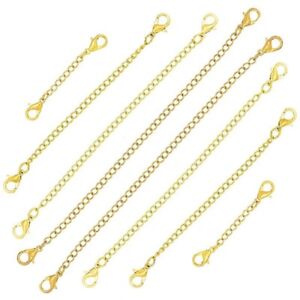 Silver gold rose gold plated 1'- 22' chain extender extension necklace bracelet