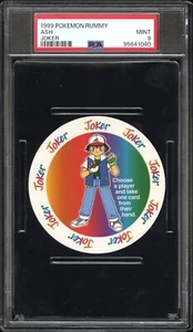1999 Pokemon Rummy Round Playing Card Ash Joker Nintendo eBay 1/1 PSA 9 Pop 1 - Picture 1 of 2