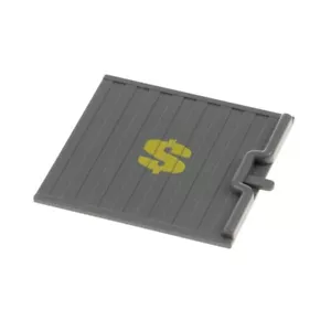 1X Lego Door New Dark Gray Printed Dollar Sign Yellow Sliding Door Pull 4511PB01 - Picture 1 of 1