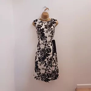 Phase Eight Dress UK 12 Black White Floral Wedding Mother Of Bride Occasion - Picture 1 of 10
